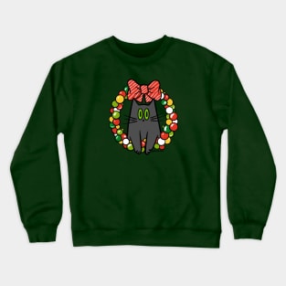 🐈 Christmas Cat Wreath Crewneck Sweatshirt